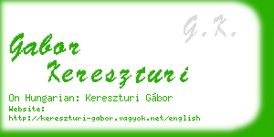 gabor kereszturi business card