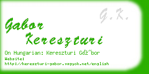 gabor kereszturi business card
